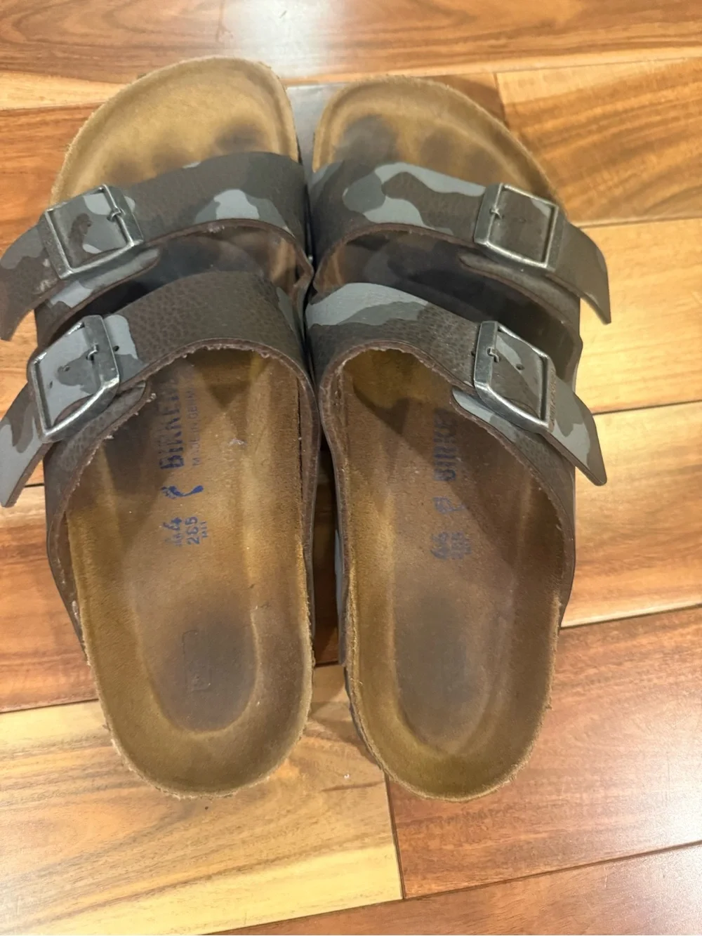 Birkenstock grey Camo Dual-Buckle Sandals